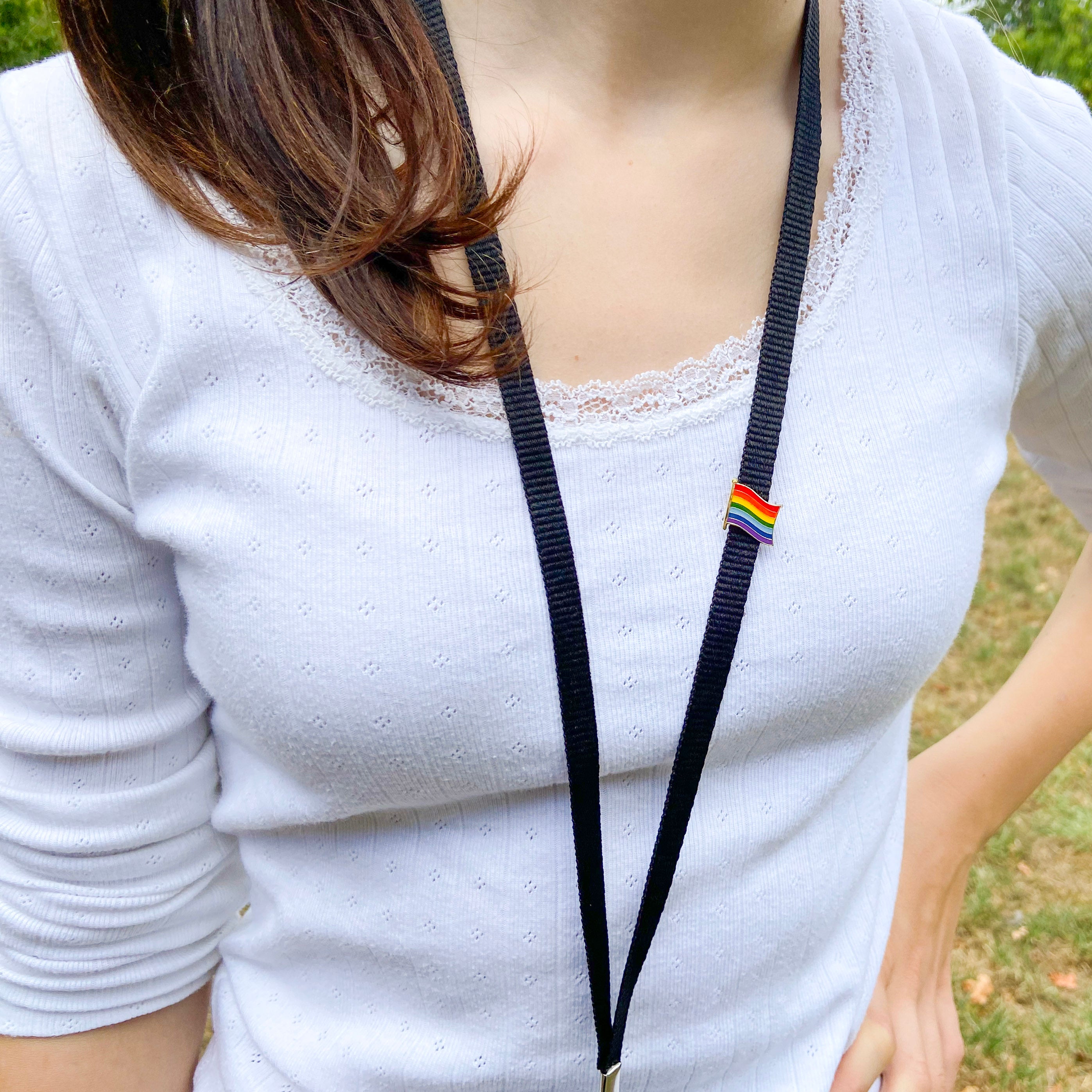 lgbt pride flag pins gay present