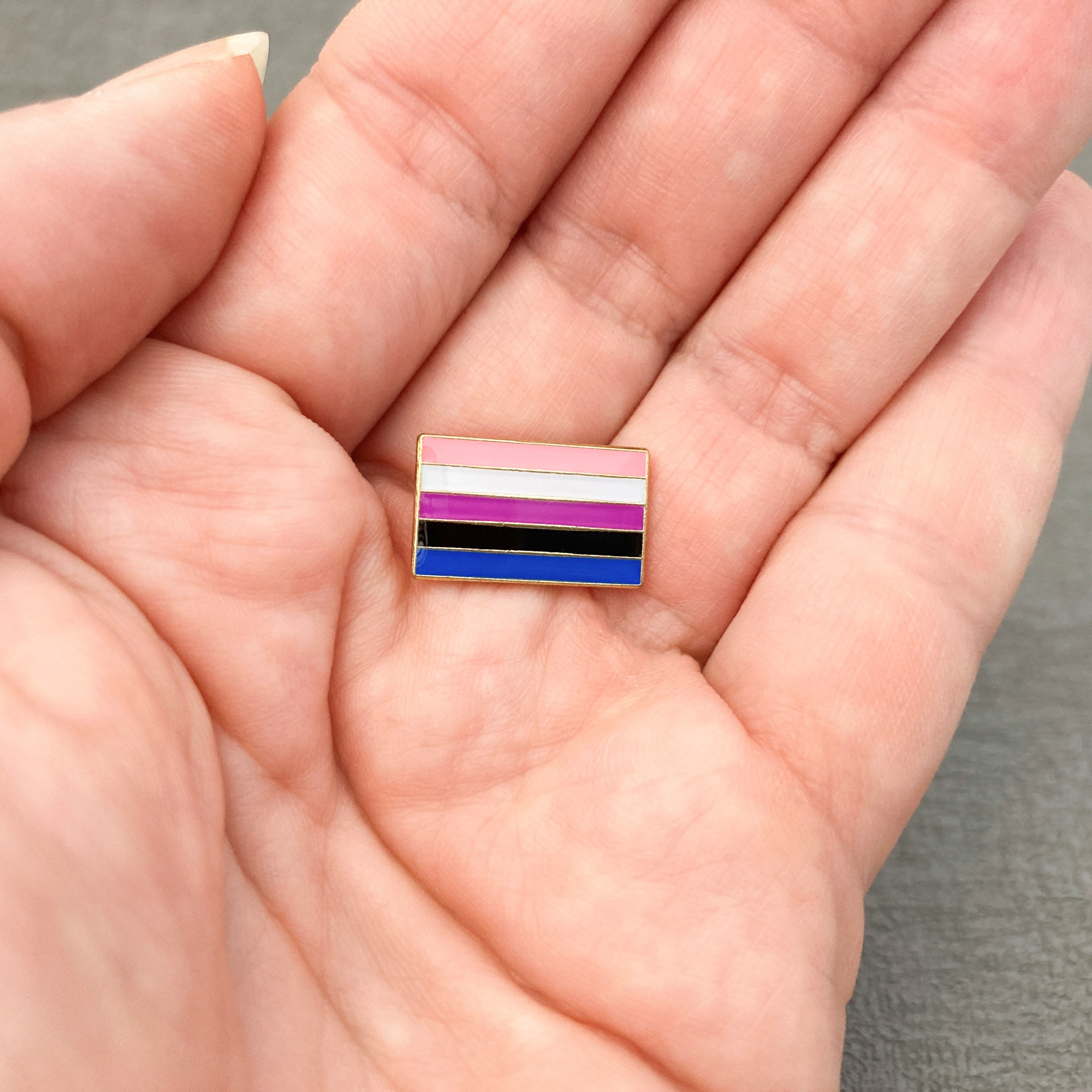 lgbt pride flag pins genderfluid gift