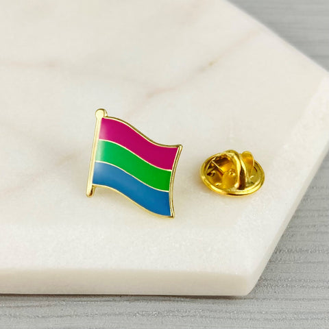 lgbt pride flag pins polysexual pink green blue