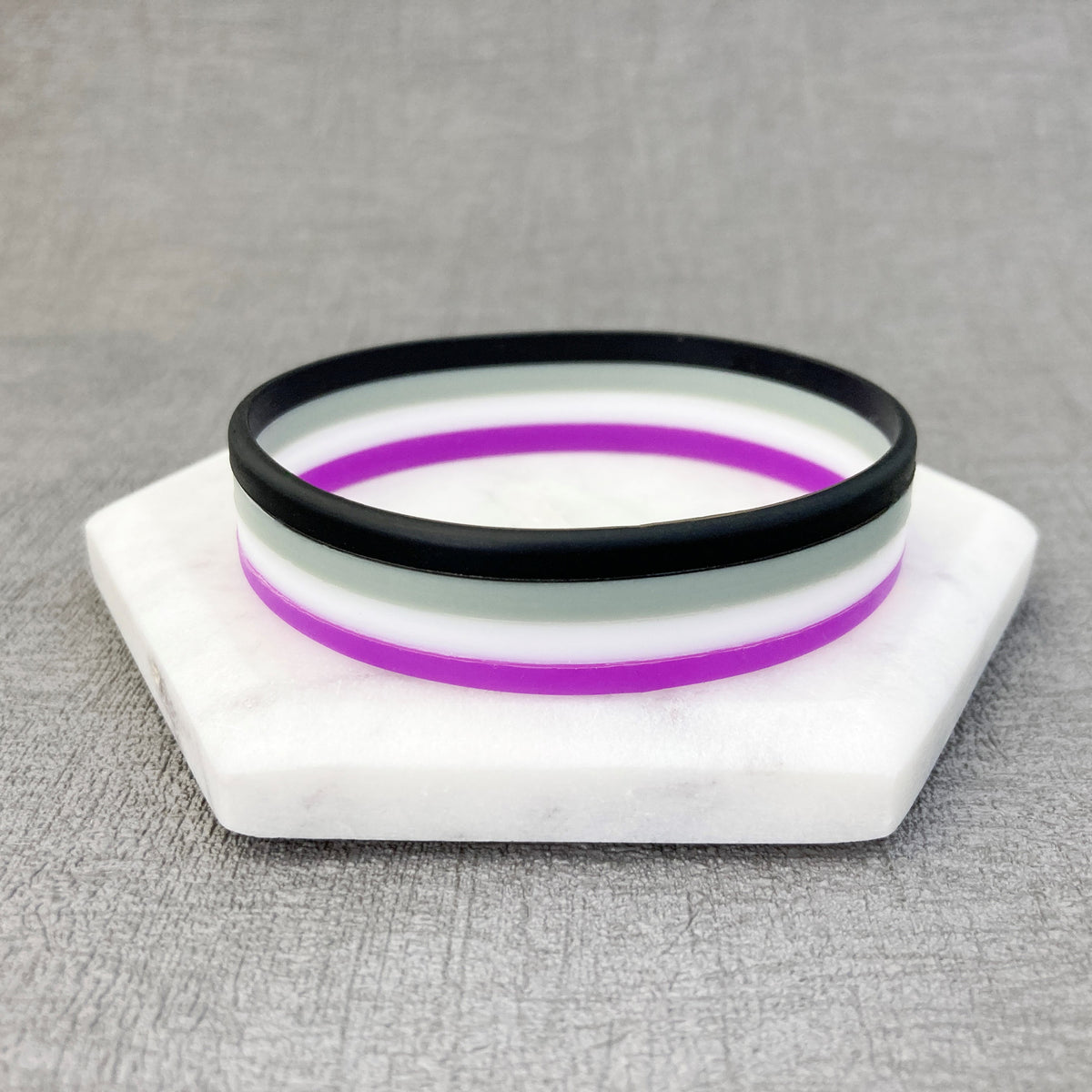 lgbt pride wristbands asexual white purple