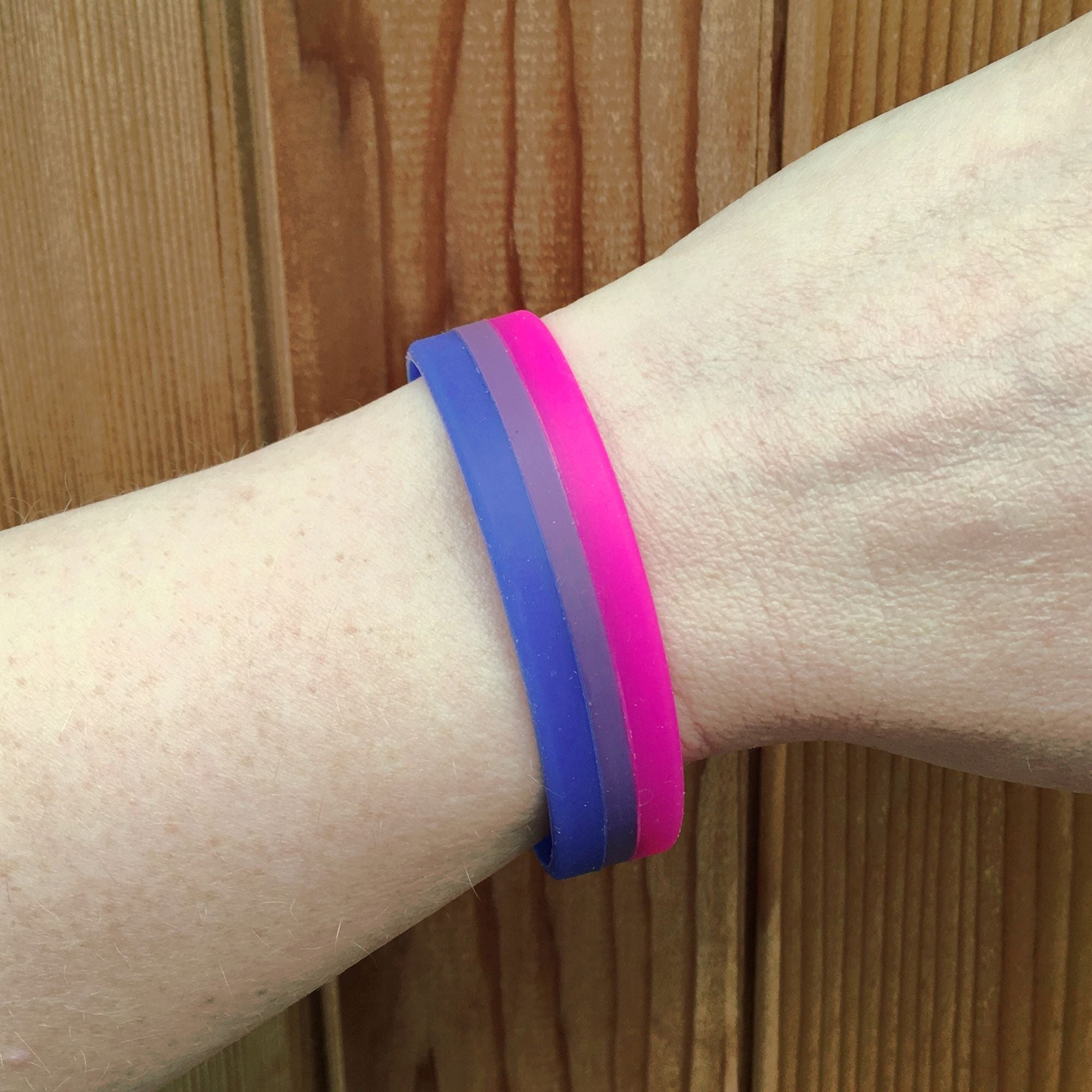 lgbt pride wristbands bisexual pink blue purple