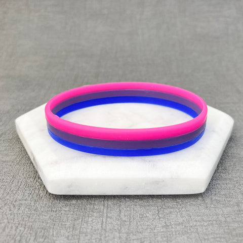 lgbt pride wristbands bisexual silicone band