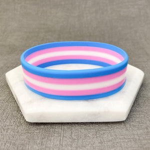 lgbt pride wristbands transgender light blue pink white