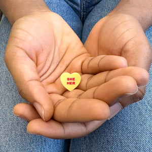 lgbt pronoun pins she her gift