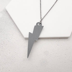acrylic lightning bolt necklace 