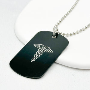 medical alert necklace for men dog tag