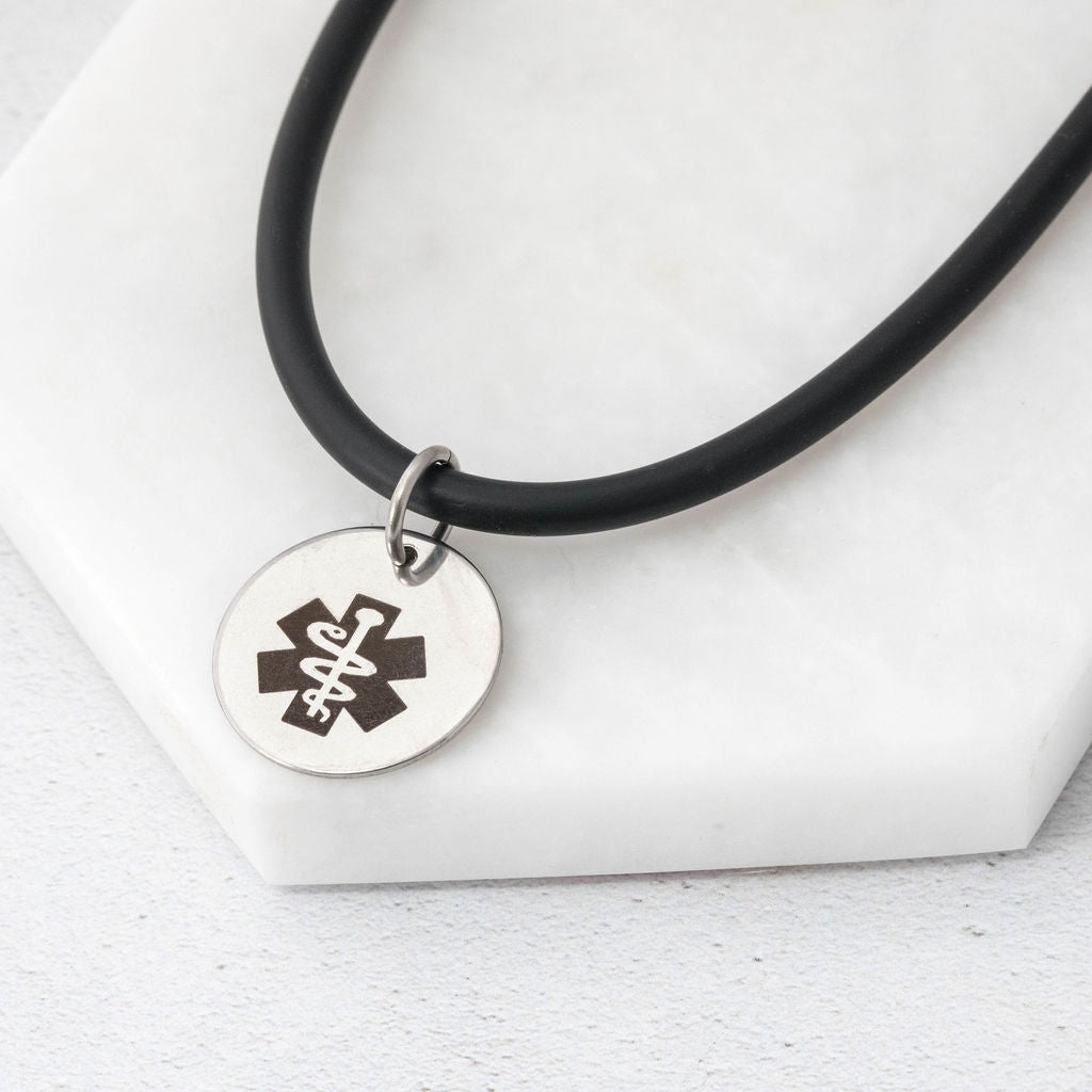 medical alert necklace for men handmade uk