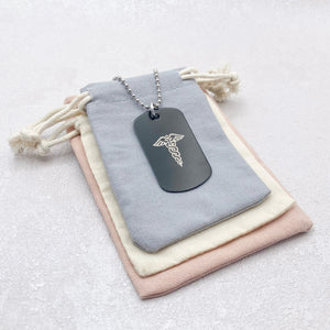 medical alert necklace for men pouch