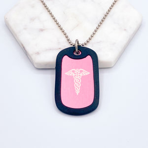 medical alert necklace pink uk