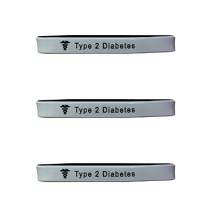 medical alert silicone wristbands grey black set