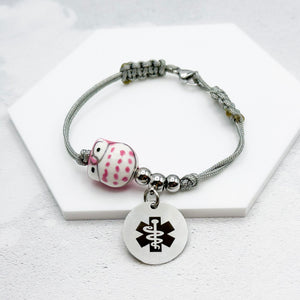 medical bracelet for addisons disease handmade
