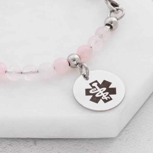 Personalized Pacemaker Medical Bracelet For Pacemaker - Blush - Butler and Grace Ltd