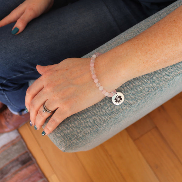 Medical Bracelet For Pacemaker Blush Quartz Bracelet Butler and