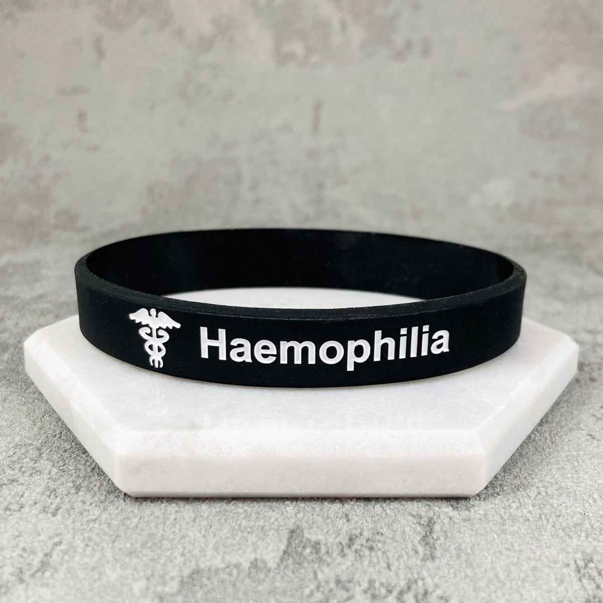 medical wristband for haemophilia silicone