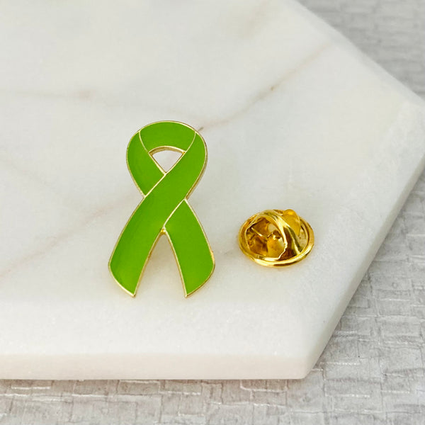 Mental Health Awareness Ribbon Pin - Lime Green - Butler and Grace Ltd