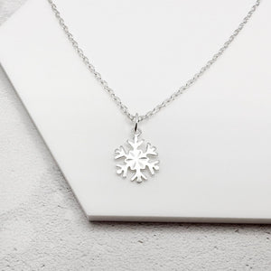 ms silver necklace snowflake gift