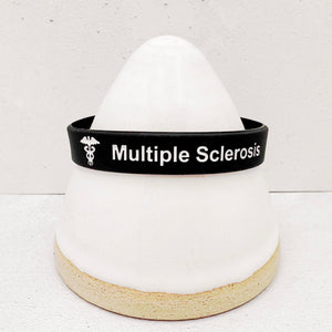 multiple sclerosis medical alert bracelet, silicone ID wristband