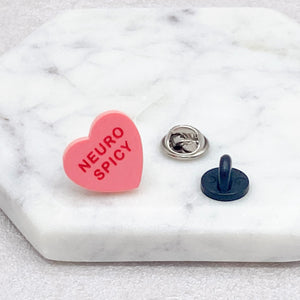 neuro spicy heart pin for autism cute gift