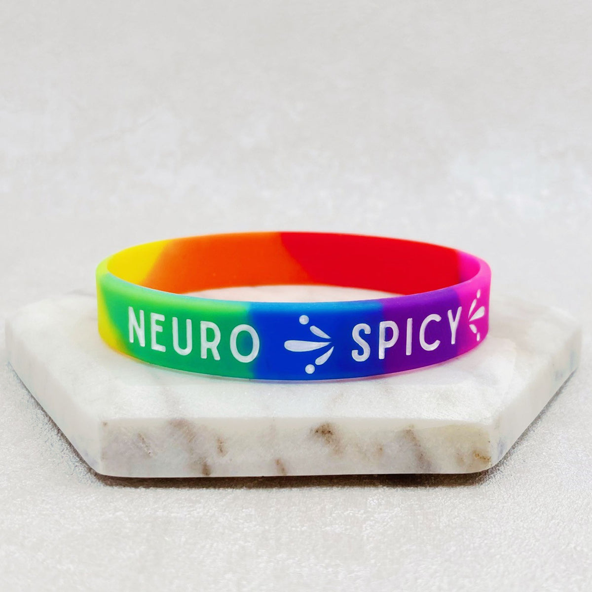 neuro spicy wristband rainbow autism