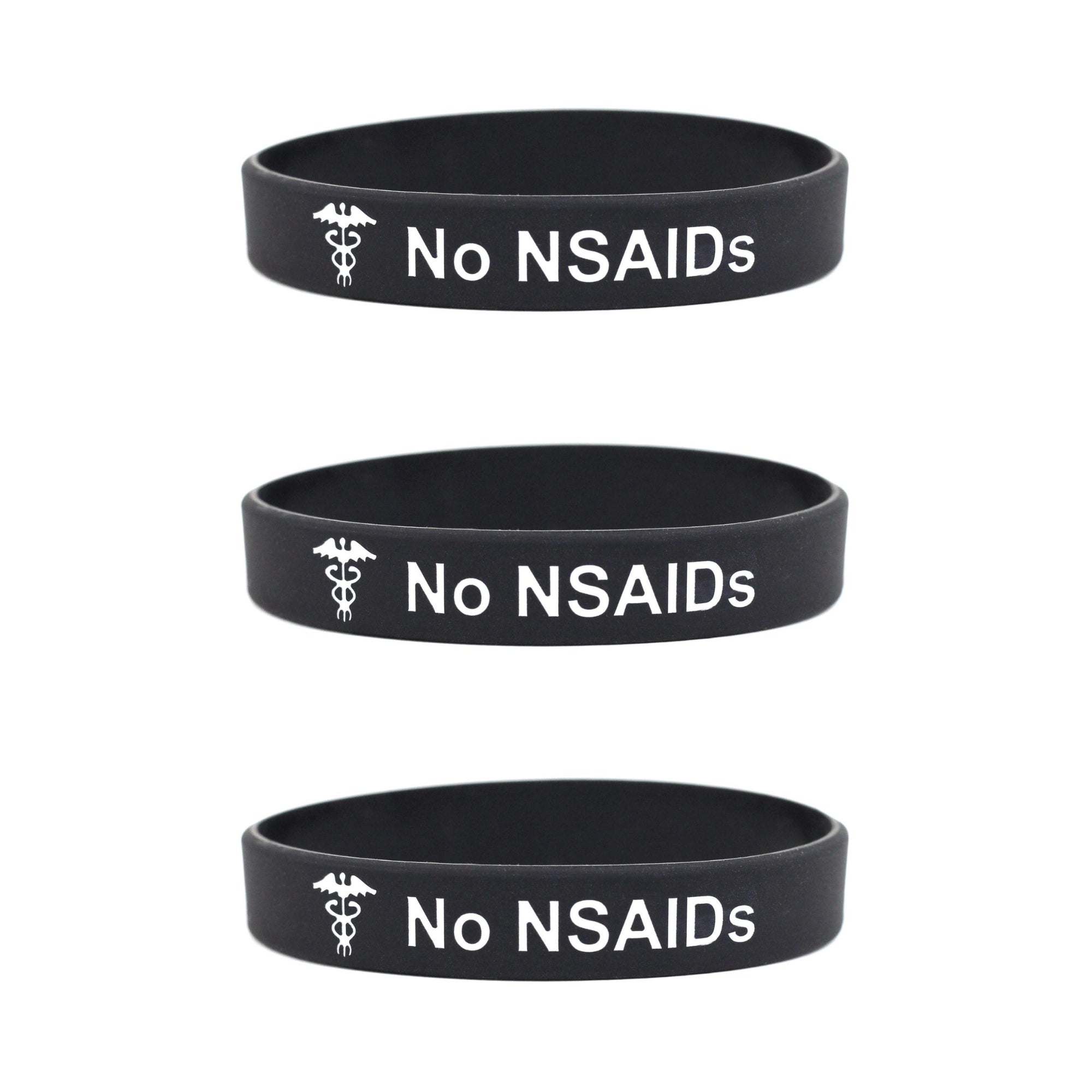 Custom Engraved Medical Alert Nsaids Allergy Identification Silicone  Wristband for Women Men Personalized Disease Allergic Awareness Bracelet  Emergency ID Bangle for Safety with Aid Bag  Walmartcom