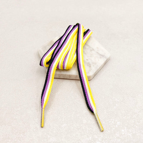 nonbinary shoelaces pride non binary trainers