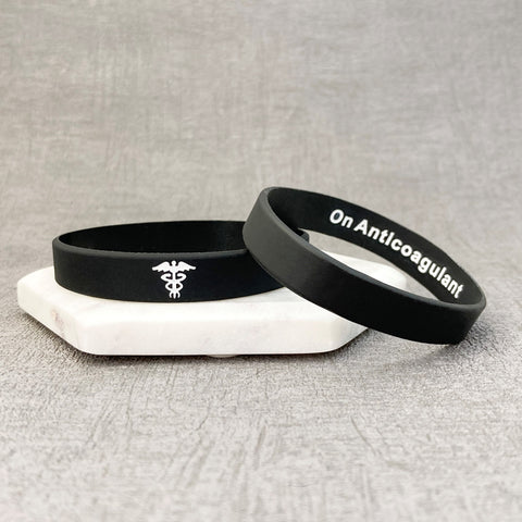 on anticoagulant hidden wristband discrete message