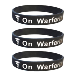 on warfarin unisex band set of 3