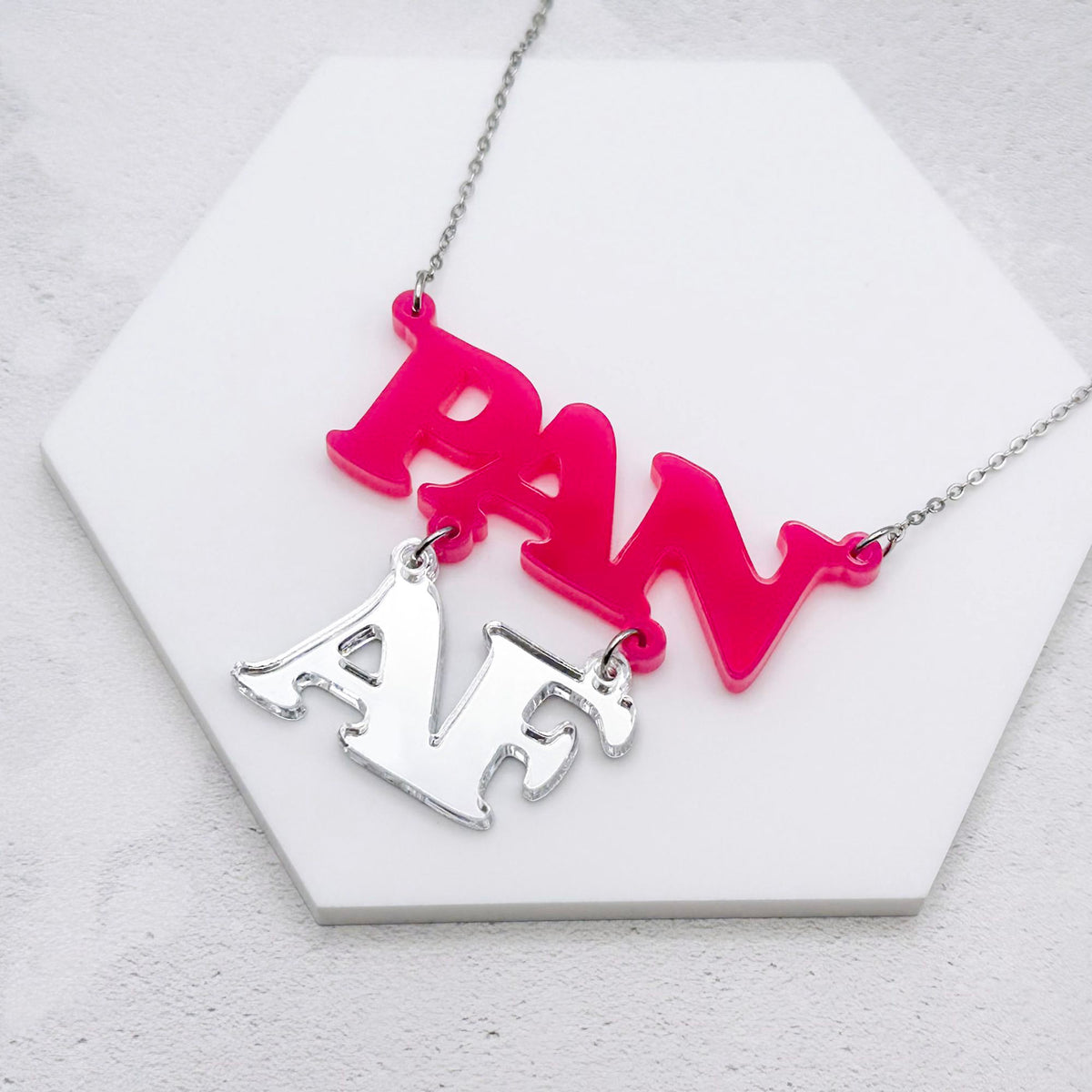 pan af necklace pansexual gift uk