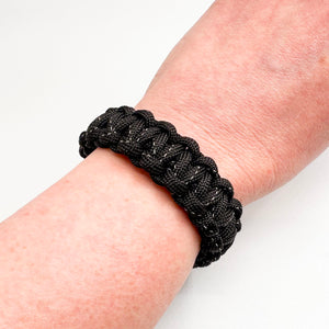 paracord medical bracelet black