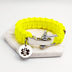 paracord medical bracelet for girls