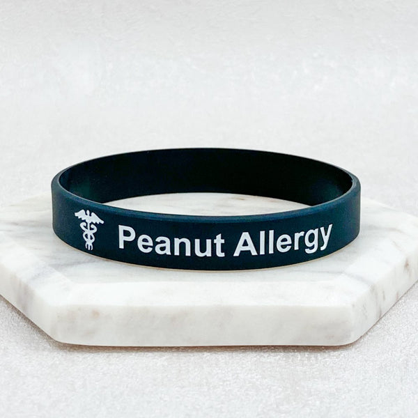 Peanut Allergy Wristband Black White Butler and Grace Ltd