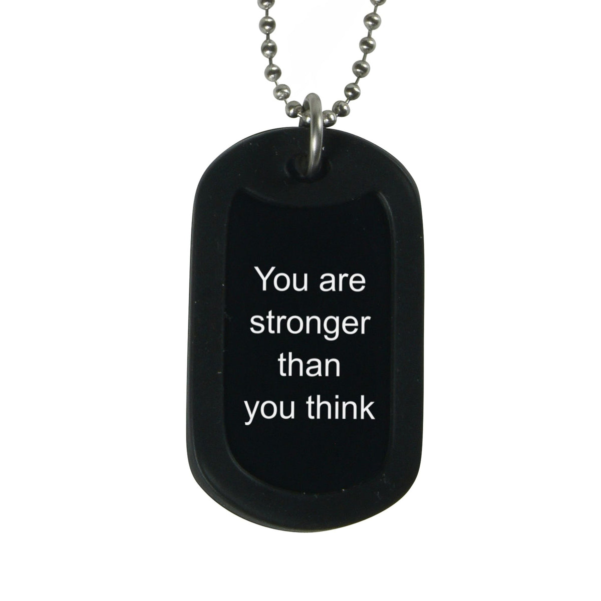 personalised dog tag necklace with special message