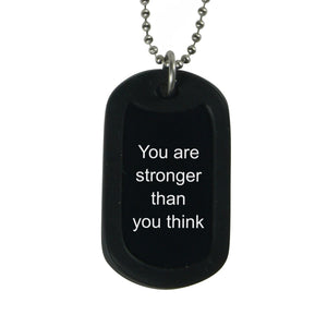 personalised dog tag necklace with special message
