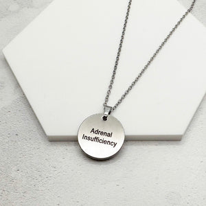 personalised medical alert necklace adrenal insufficiency