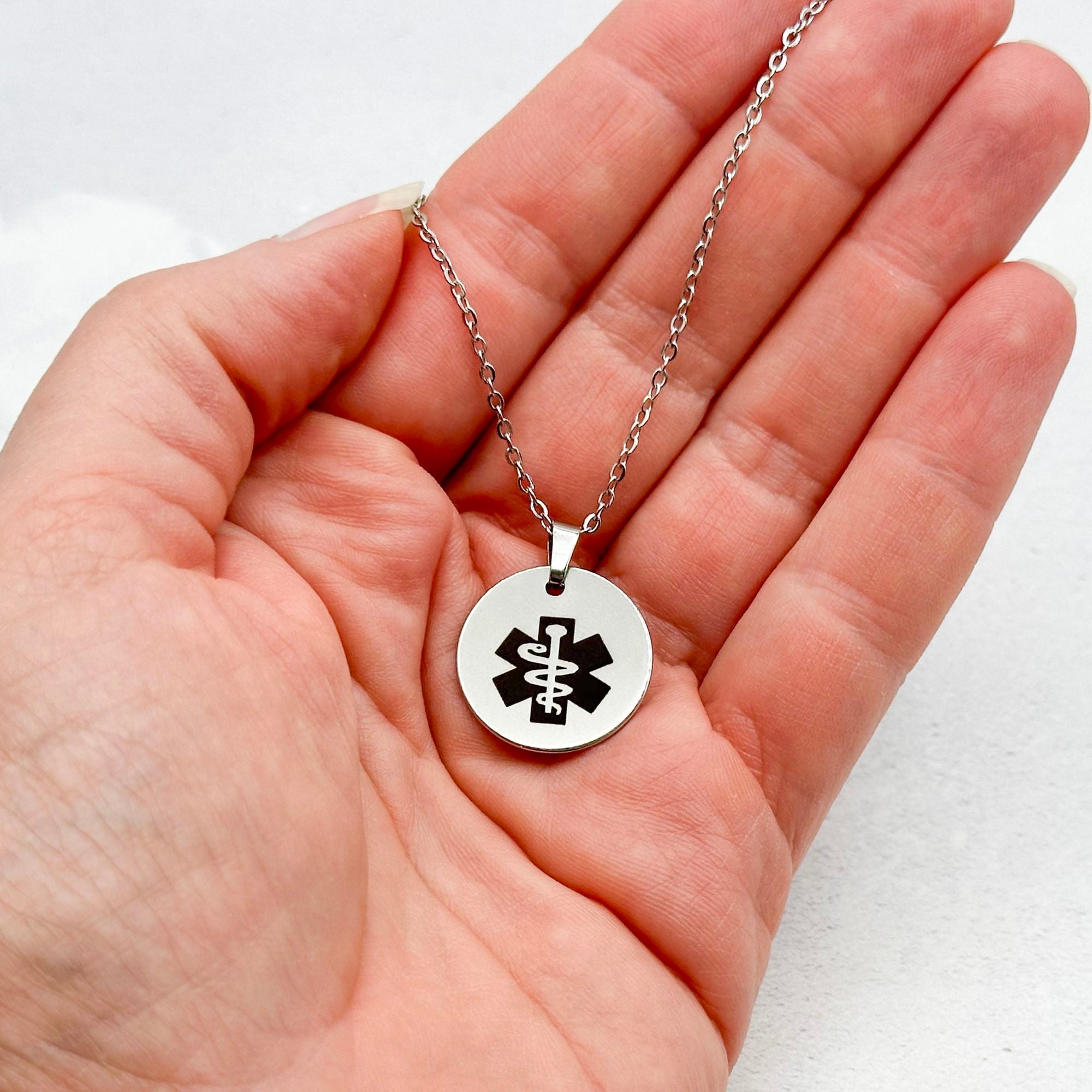 personalised medical alert necklace uk