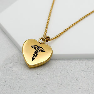 pretty medical alert necklace for pacemaker