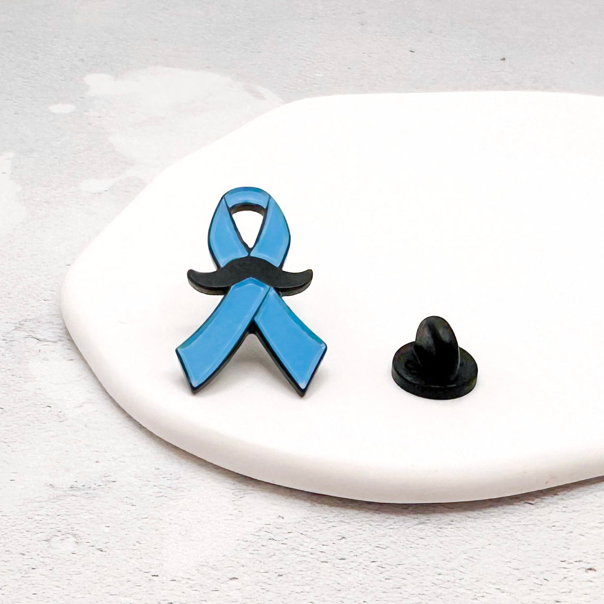 prostate cancer awareness ribbon pin badge