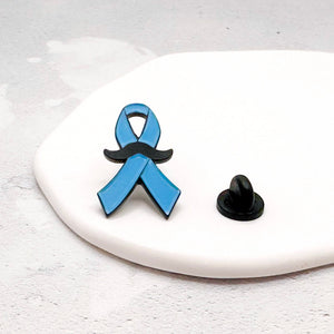prostate cancer awareness ribbon pin badge