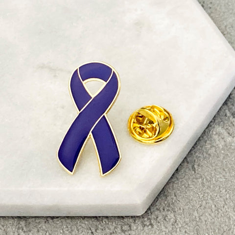 purple ribbon pin for epilepsy badge