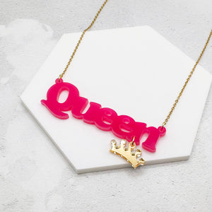 queen necklace lgbt lgbtqia gift