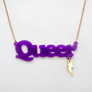 queer necklace lgbt jewellery acrylic