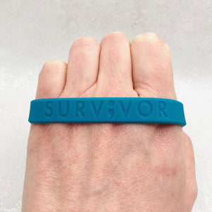 semicolon survivor wristband teal