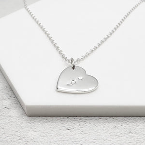 silver semicolon necklace sterling 925 uk