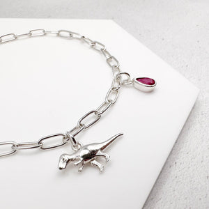 sterling silver medical charm bracelet personalised