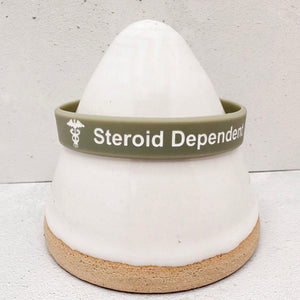 Flexible waterproof medical ID wristband for steroid dependent users