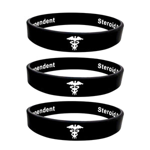 steroid dependent medical bracelet wristband set