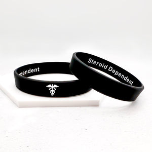 steroid dependent medical bracelet wristbands uk
