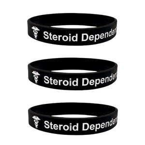 steroid dependent wristband medical jewellery