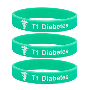 t1 diabetes medical alert wristband set uk