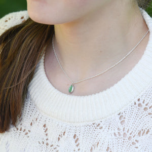 tiny sea glass necklace gift for her
